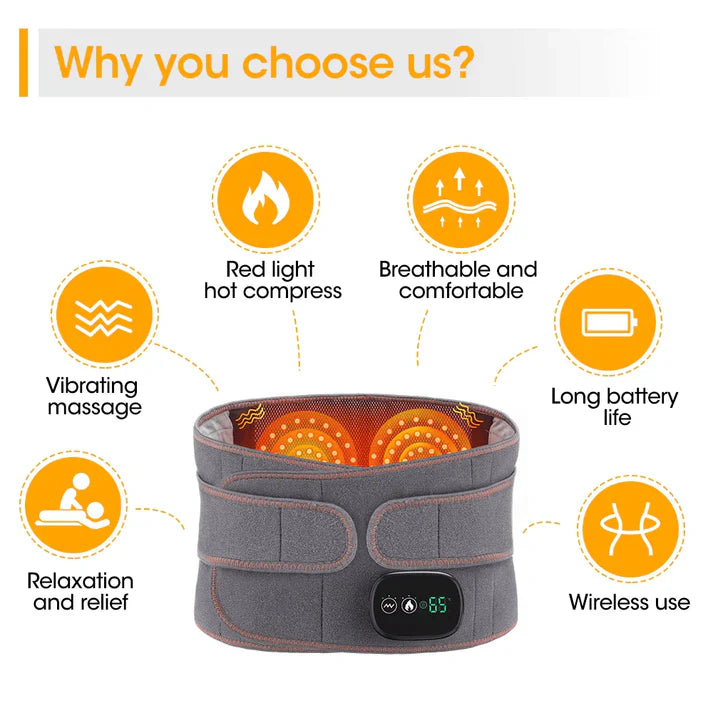 Electric Infrared Heating Waisted Massager Belt