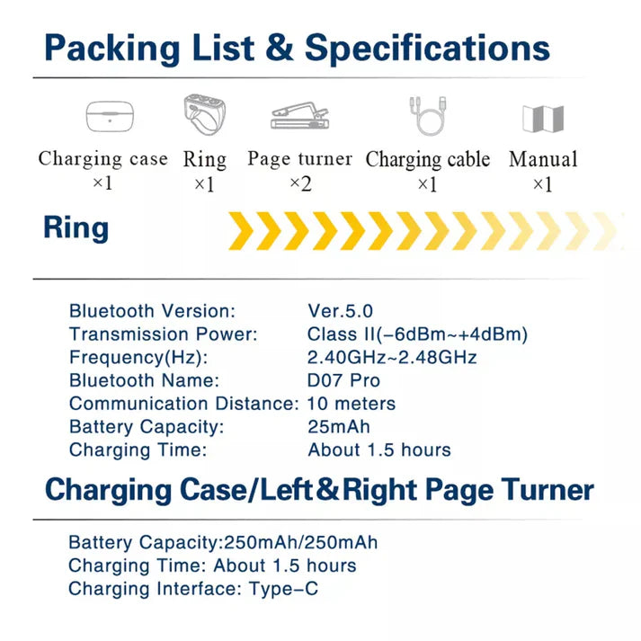 Fingertip Wireless Bluetooth Remote Control